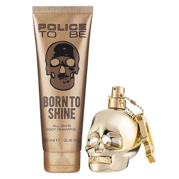 Police To Be Born To Shine EDT 75 ml+All Over Body Shampoo 100 ml Erkek Parfüm Seti ürün görseli 1