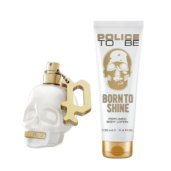 Police To Be Born To Shine EDP 40 ml+Perfumed Body Lotion 100 ml Kadın Parfüm Seti ürün görseli 1