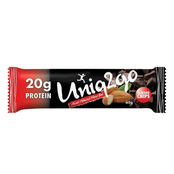Uniq2go Power Almond Maxibar Protein Bar 65 Gr %30 Protein 2 Kutu 24 Adet ürün görseli 1