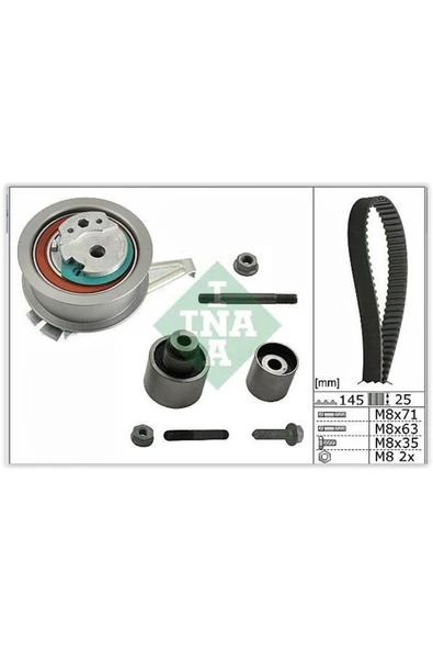 INA 530065010  TRİGER EKSANTRİK GERGİ SETİ 145×25 CADDY IV GOLF VI ürün görseli 1