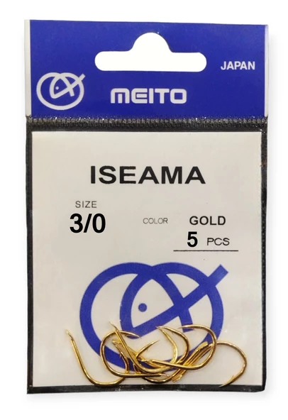 Meito Iseama Gold İğne 3/0 İğne 5'li Paket - Sazan İğnesi Altın Rengi Japon İğnesi ürün görseli 1