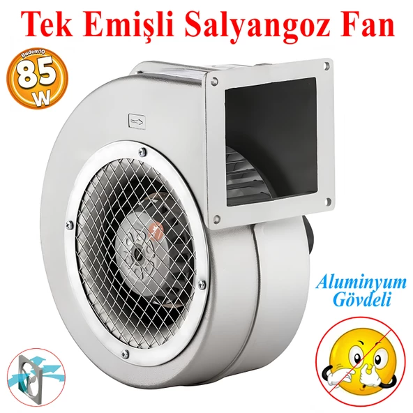 Havalandırma Aspiratörü Salyangoz Fan BDRAS120-60 Alüminyum Gövdeli Metal Kirli Hava Kötü Koku ürün görseli 1