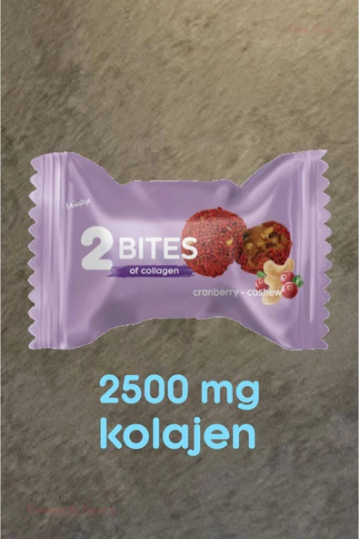 Uniq2go 2 Bites Kaju Ve Kızılcık Parçacıklı Kolajen-protein Topları (10 Adet X 16g) ürün görseli 1