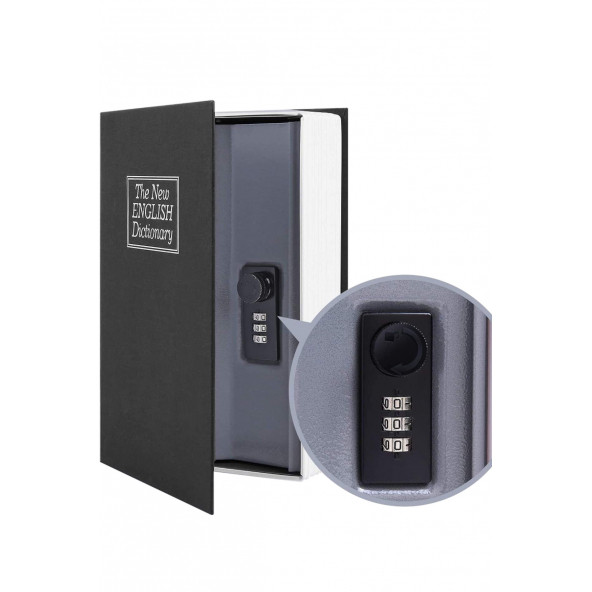 MÜHLEN Secret Safe 240 Büyük Boy Kitap Şekli Gizli & Şifreli Para ve Değerli Eşya KasasI ürün görseli 1