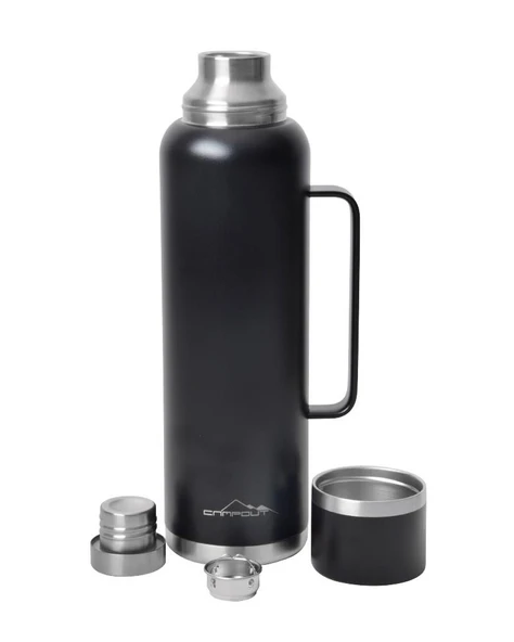 NURGAZ CAMPOUT ÇİFT KATMANLI TERMOS 1500 ML SİYAH - Resim 3