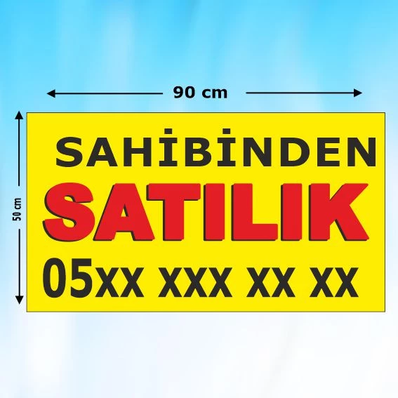 SAHİBİNDEN SATILIK  AFİŞİ_ 90x50 cm ürün görseli 1