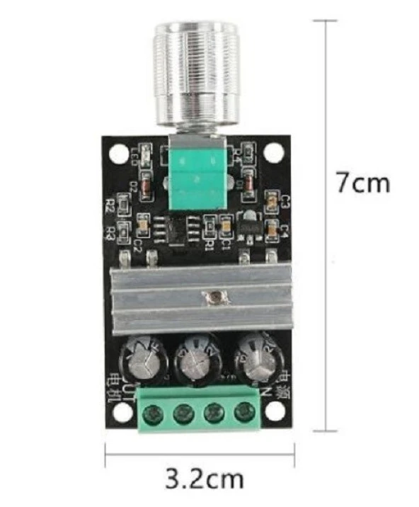 DC 6V-28V 3A 80W Pwm Motor Hız Kontrol Ayarlanabilir Hız Regülatörü Devresi ürün görseli 1