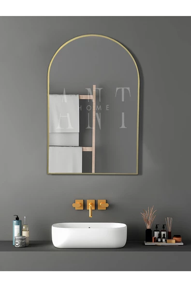 ant home asimetrik ayna, dekoratif ayna, duvar aynası banyo aynası holl aynası ürün görseli 1