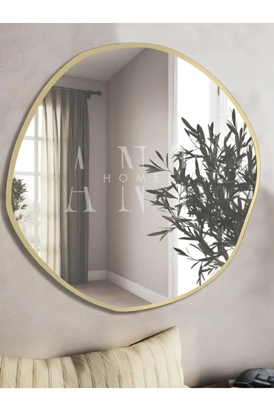 ant home arya 80 cm ayna asimetrik ayna, dekoratif ayna, duvar aynası banyo aynası holl aynası ürün görseli 1