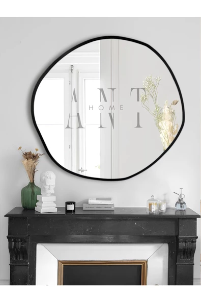 ant home arya 80 cm ayna asimetrik ayna, dekoratif ayna, duvar aynası banyo aynası holl aynası ürün görseli 1