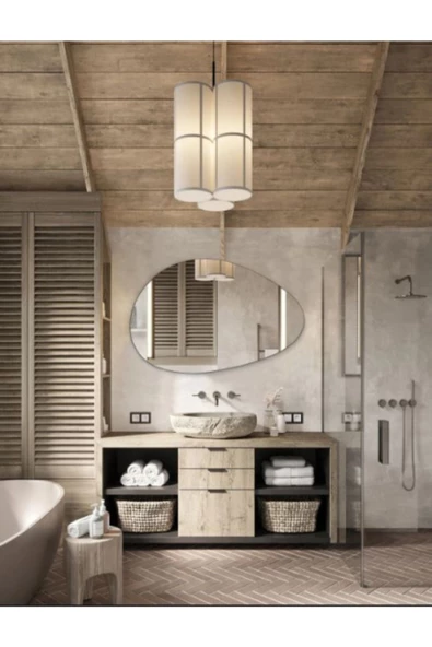 CG HOME Asimetrik Ayna, Dekoratif Ayna, 90x60, Konsol Aynası, Dresuar Aynası, Tuvalet Aynası. 1.kalite ürün görseli 1