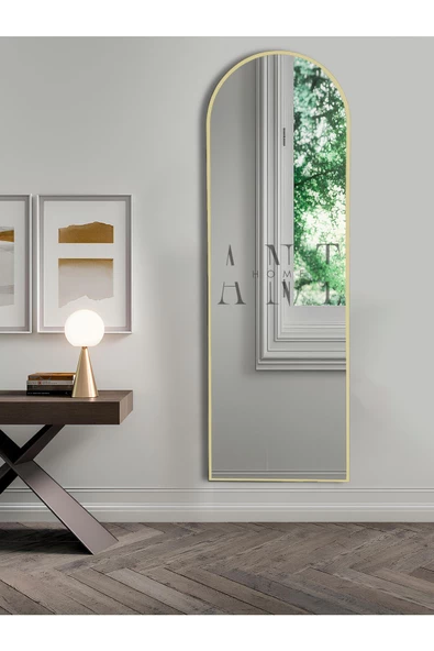 ant home dekoratif ayna oval boy ayna duvar aynası 180x60 cm ürün görseli 1