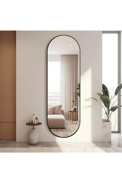 ant home Model Alfa Dekoratif Ayna Boy Aynası Mdf 180cm X 62 Cm Elips Ayna ürün görseli 1