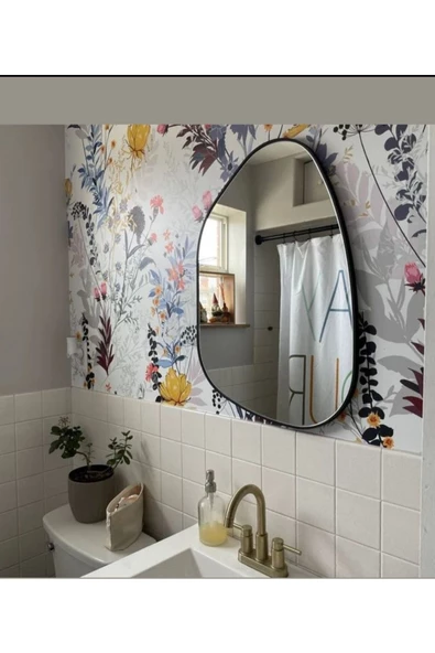 CG HOME Asimetrik Ayna 75x55 Konsol Aynası, Dresuar Aynası, Duvar Aynası, 1.kalite Şişecam Marka Ayna ürün görseli 1