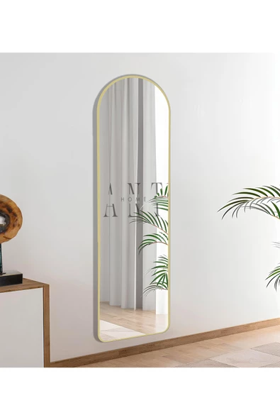 ant home dekoratif boy ayna, mdf oval kesim boy ayna, duvar aynası 165 X 45CM ürün görseli 1
