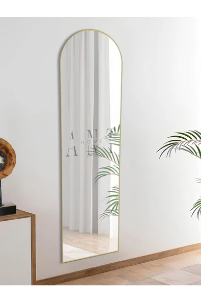 ant home dekoratif ayna mdf oval boy ayna duvar aynası 165 X 45 cm ürün görseli 1