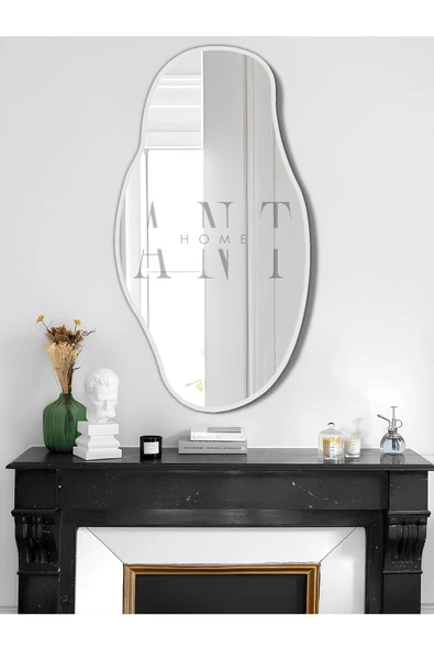ant home Asimetrik 75X40  cm Konsol Aynası, Dresuar Aynası, Tuvalet Aynası, Holl Aynası, Banyo Aynası ürün görseli 1