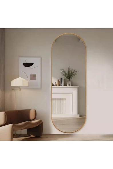 ant home Model Alfa Dekoratif Ayna Boy Aynası Mdf 180cm X 62 Cm Elips Ayna ürün görseli 1