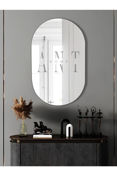 ant home Duvar Aynası, Dekoratif Ayna, Konsol Aynası, Hol Aynası, Dresuar Aynası 90 x 50 cm ürün görseli 1
