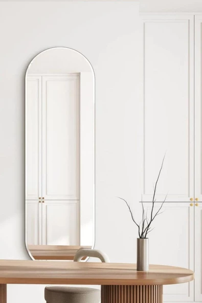 ant home Model Alfa Dekoratif Ayna Boy Aynası Mdf 180cm X 62 Cm Elips Ayna ürün görseli 1