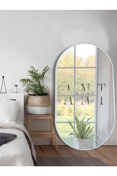 ant home Model Alfa Dekoratif Ayna Duvar Aynası Konsol Aynası Mdf Elips Ayna ürün görseli 1