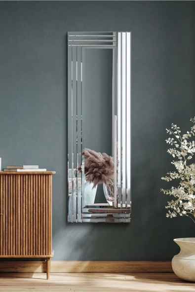 ant home Model Line Dekoratif Desenli Bizoteli Salon Ofis Konsol Aynası ürün görseli 1