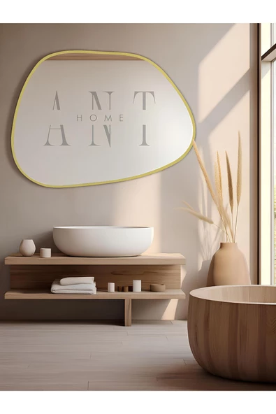 ant home Asimetrik Ayna 75X55 cm Konsol Aynası, Dresuar Aynası, Duvar Aynası, 1.kalite Şişecam Ayna ürün görseli 1