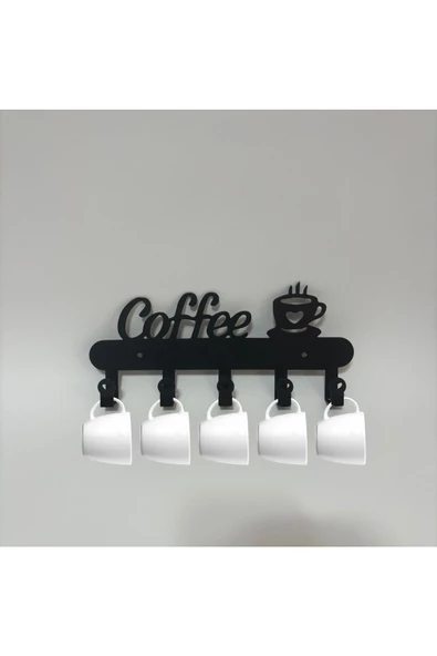HERO DİZAYN Dekoratif Coffee Yazılı Mutfak Fincan ve Kupa Askılığı ürün görseli 1
