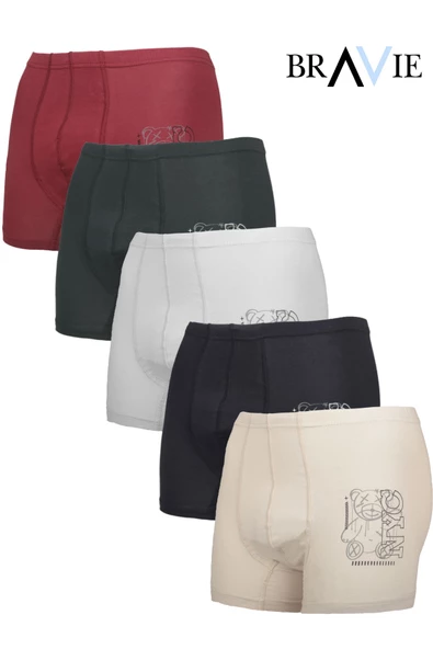 Bravie Renkli NYC Yazılı Resimli Erkek Çocuk Boxer ürün görseli 1