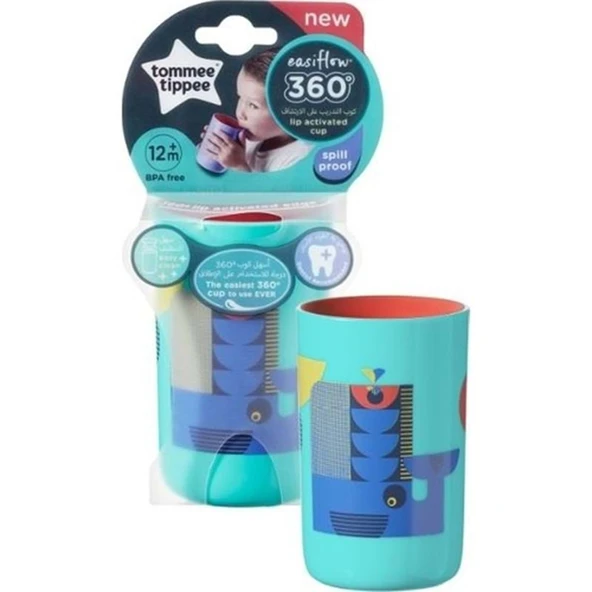Tommee Tippee Kulpsuz Desenli 360 Derece Bardak - Resim 3