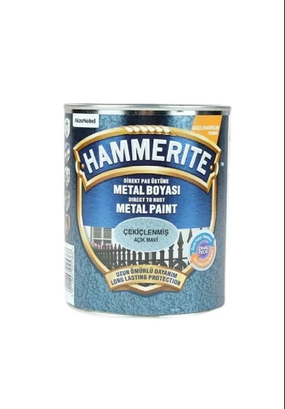 MARSHALL HAMMERİTE METAL BOYASI ÇEKİÇLENMİŞ DESEN AÇIK MAVİ 0,75 LT ürün görseli 1