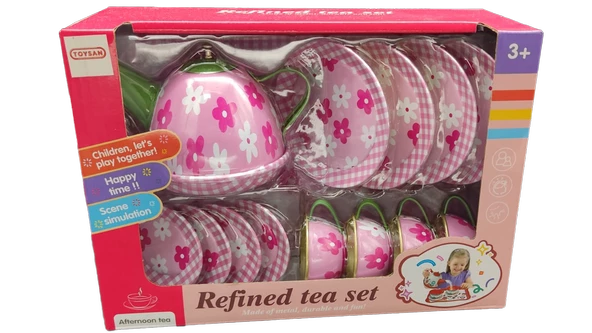 Toysan Metal Çiçekli 14 Parça Çay Seti 966-D2 ürün görseli 1