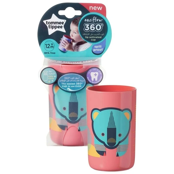 Tommee Tippee Kulpsuz Desenli 360 Derece Bardak - Resim 2