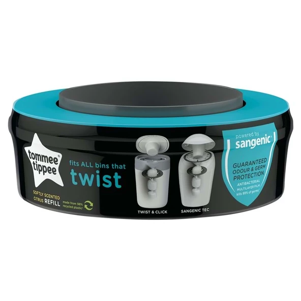 Tommee Tippee Twist & Click Çöp Poşeti Yedek Kartuş (1 Adet) (PLASTİK) ürün görseli 1
