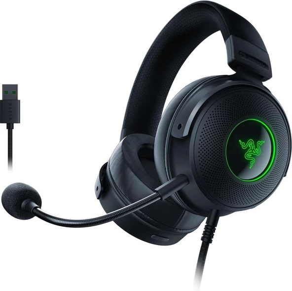 Razer Kraken V3 Hypersense RZ04-03770100-R3M1 Kablolu Mikrofonlu Kulak Üstü Oyuncu Kulaklığı - Teşhir ürün görseli 1