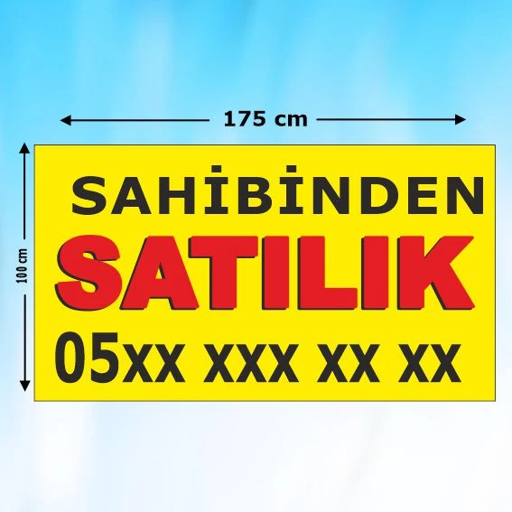SAHİBİNDEN SATILIK AFİŞİ_ 175x100 cm ürün görseli 1