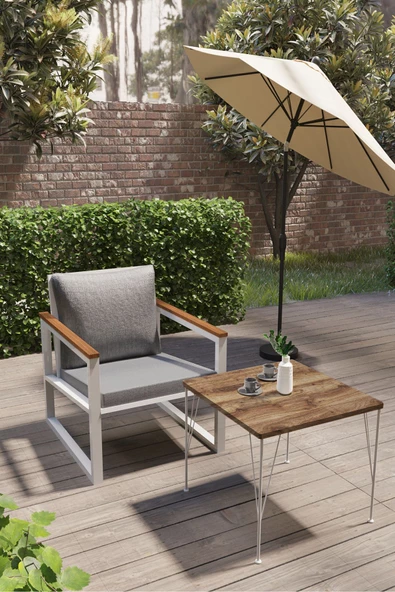 AVVİO Newyork Bahçe Mobilyası Tekli Bahçe Takımı Balkon Takımı Teras Mobilyası ürün görseli 1