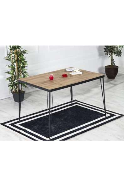 AVVİO Beren Yemek Masası Takımı-mutfak Masası Takımı-akça 80x120 Oval Kenar ürün görseli 1