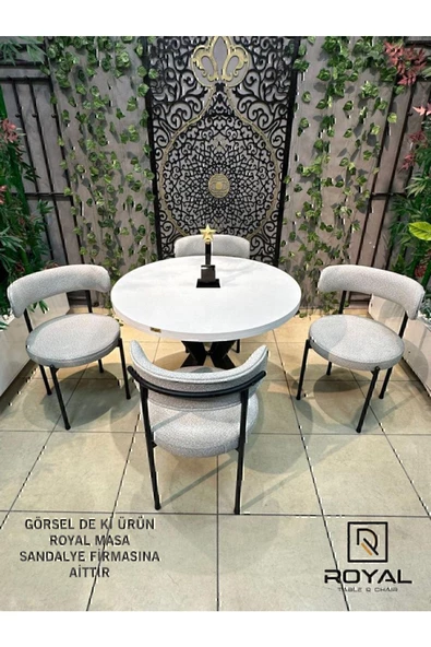 Royal 4 Kişilik Masa Sandalye Takımı Teddy ürün görseli 1