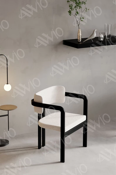 AVVİO SOPHİA Tokyo Sandalye Siyah Mutfak Salon Yemek Odası Sandalyesi Demonte Metal Ayak ürün görseli 1