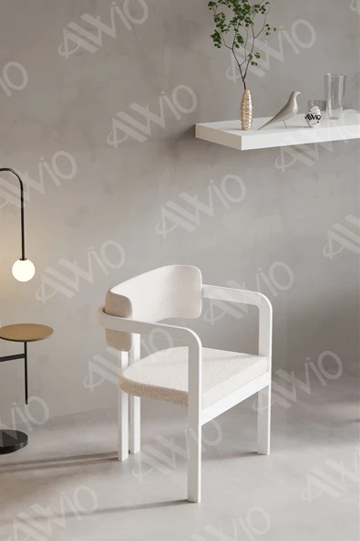 AVVİO TRENTO Tokyo Sandalye Beyaz Mutfak Salon Yemek Odası Sandalyesi Demonte Metal Ayak ürün görseli 1