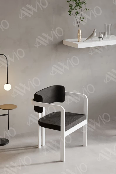 AVVİO TRENTO Tokyo Sandalye Beyaz Mutfak Salon Yemek Odası Sandalyesi Demonte Metal Ayak ürün görseli 1