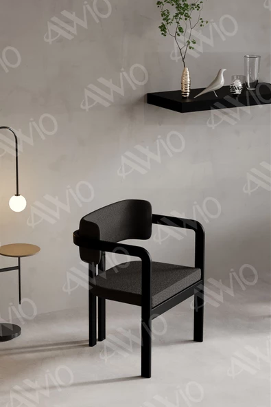 AVVİO SOPHİA Tokyo Sandalye Siyah Mutfak Salon Yemek Odası Sandalyesi Demonte Metal Ayak ürün görseli 1