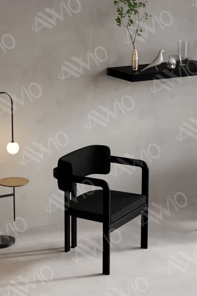 AVVİO SOPHİA Tokyo Sandalye Siyah Mutfak Salon Yemek Odası Sandalyesi Demonte Metal Ayak ürün görseli 1