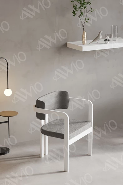 AVVİO TRENTO Tokyo Sandalye Beyaz Mutfak Salon Yemek Odası Sandalyesi Demonte Metal Ayak ürün görseli 1