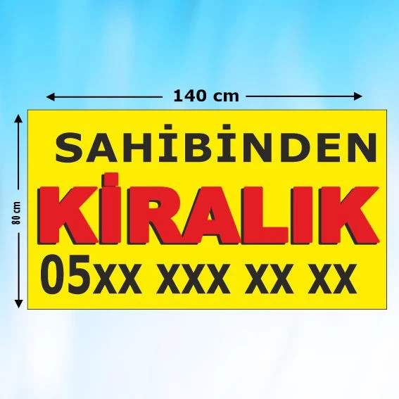 SAHİBİNDEN KİRALIK AFİŞİ_140x80 cm ürün görseli 1