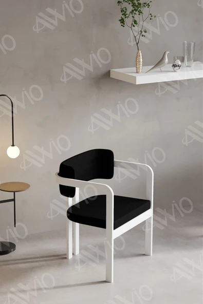 AVVİO TRENTO Tokyo Sandalye Beyaz Mutfak Salon Yemek Odası Sandalyesi Demonte Metal Ayak ürün görseli 1