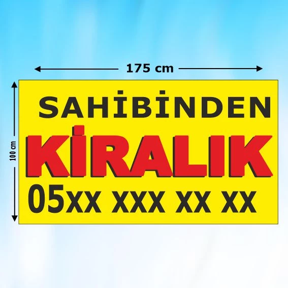 SAHİBİNDEN KİRALIK AFİŞİ_175x100 cm ürün görseli 1
