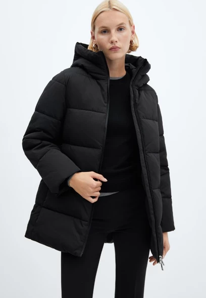 Mango Kapüşonlu kapitone anorak ürün görseli 1
