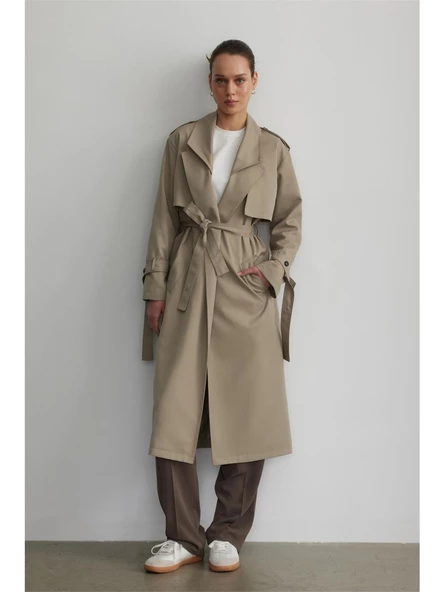Suud Collection Haki Re-edition 1980 Trençkot ürün görseli 1